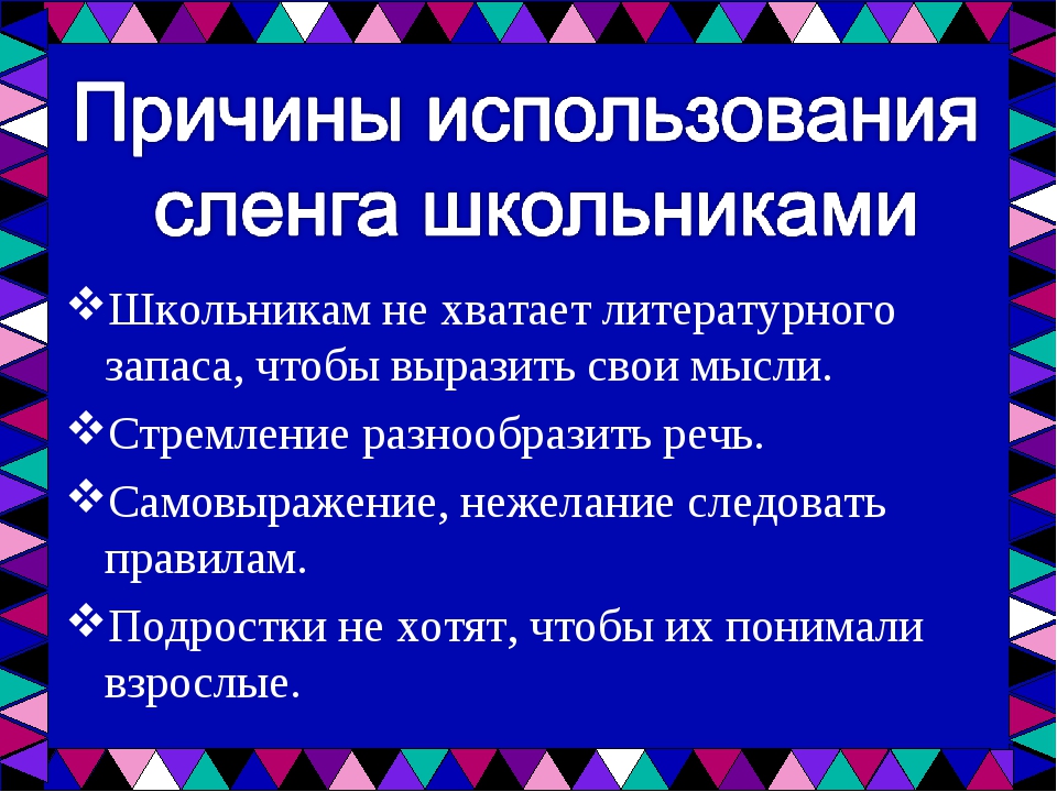 Молодежный сленг словарь проект