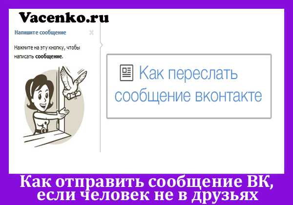 Как в контакте написать сообщение не другу не добавляясь в друзья с телефона